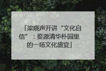 梁晓声开讲“文化自信”：婺源清华朴园里的一场文化盛宴